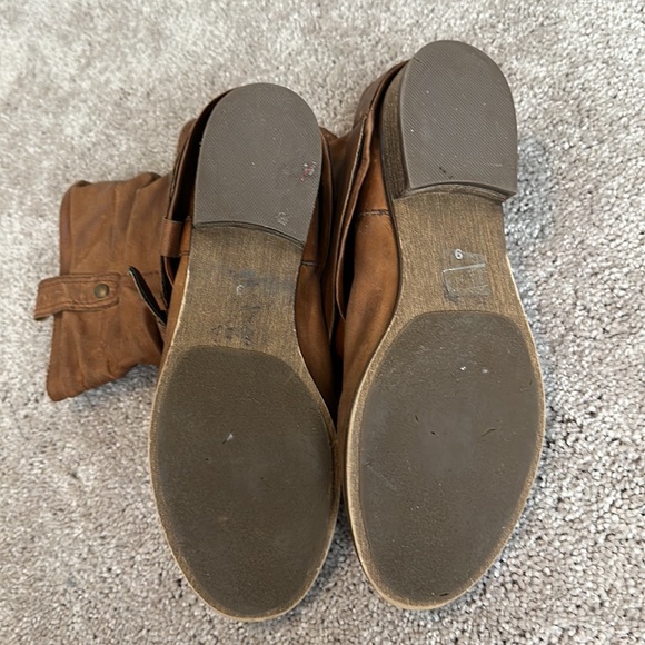 Steven by Steve Madden Axxess Brown Pull on Moto Boots Women's Size 9 - Picture 3 of 5